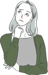 悩んでいる女性のイメージ